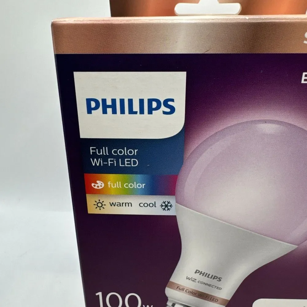 Phillips Wiz 100W Dimmable Smart WiFi LED Bulb Full‎ Color & White 1600 Lumens